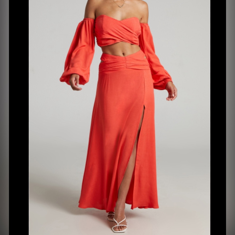 Runaway the Label Skirt Coordinating Set Ember Maxi Crop Top New Tags Size 2